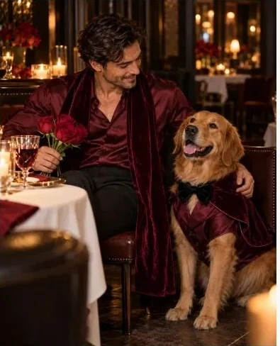 Burgundy Satin Dinner