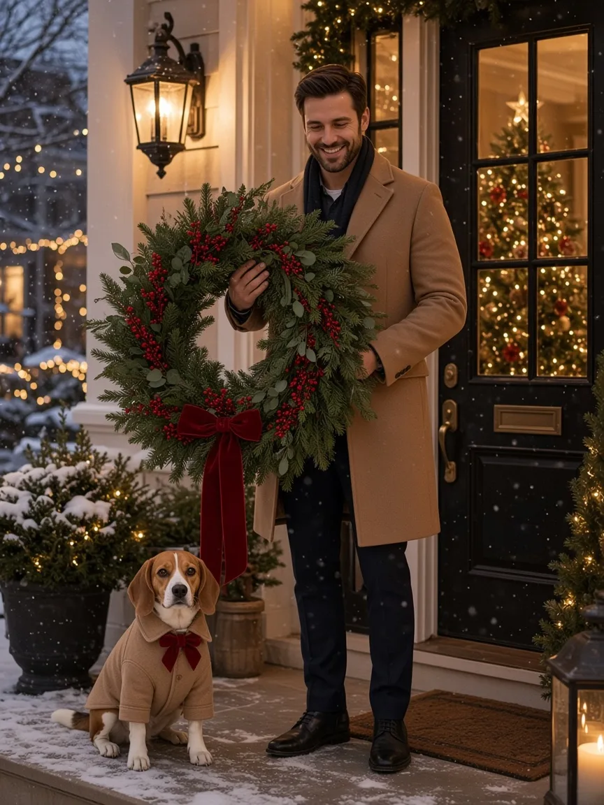 Wreath Door Beagle