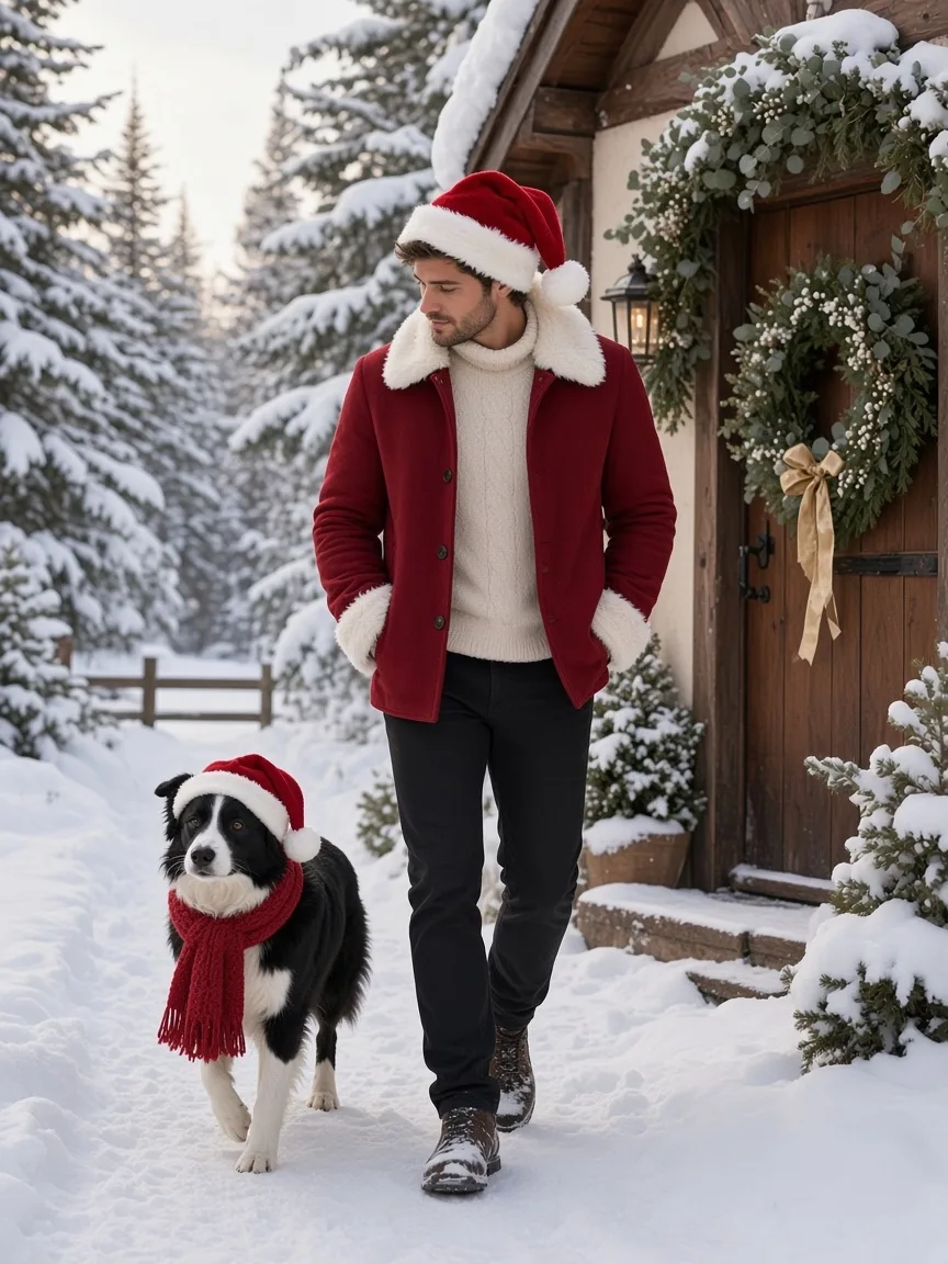 Snow Path Collie