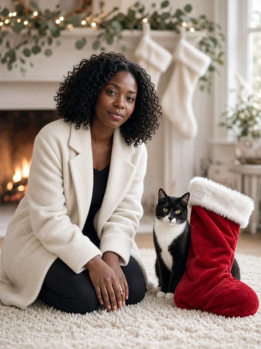 Shag Rug Tuxedo Stocking